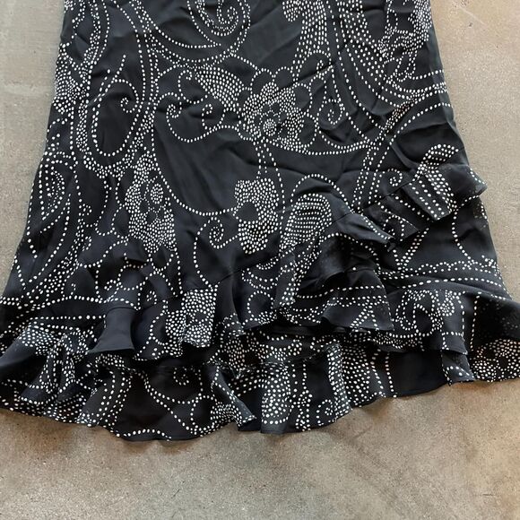 90s Grunge Black Maxi skirt Donna Riccio size 10 - Picture 2 of 3
